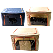 Zippered Closet Storage Box with Lid, With Window (Mix Design & Size / 1 Pc)